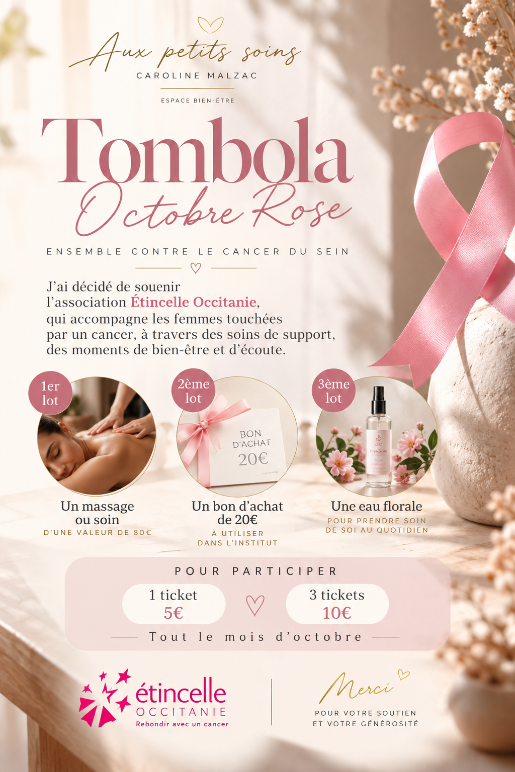 Pop-up tombola octobre Rose